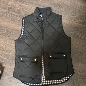 J. Crew Black  Monochrome Checkered Fabric